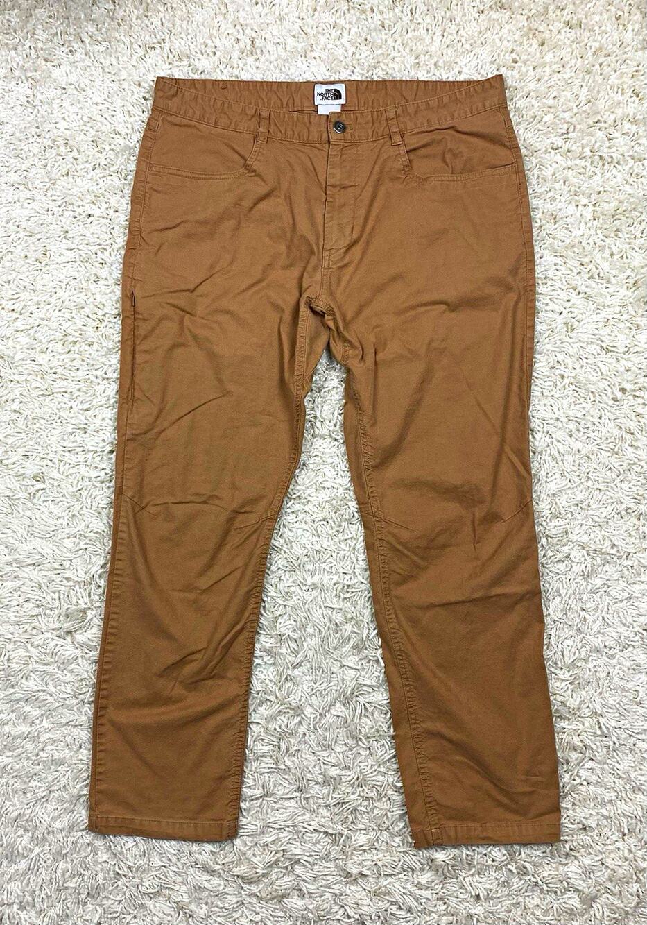 The North Face Mens Pants Size 38x30 Tan Hiking Articulated Knee zip Outdoor